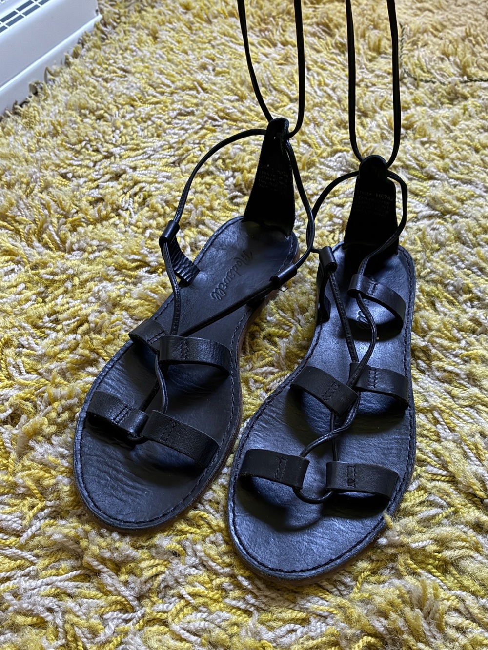 Madewell genuine leather lace up sandals, size 7 - Picture 5 of 7